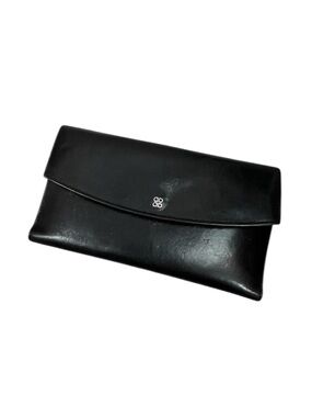 Bosca Women's Italian Leather Framed Trifold Wallet Checkbook Clutch Coin Purse